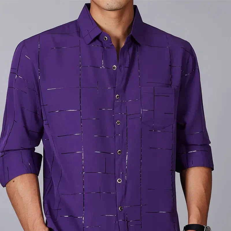 Kit de Camisas Sociais Acetinadas de Manga Longa Malven + BRINDES