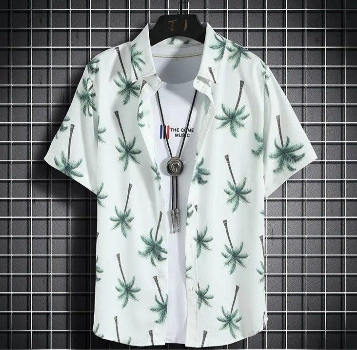 Conjunto Havaiano Camisa + Shorts Masculino