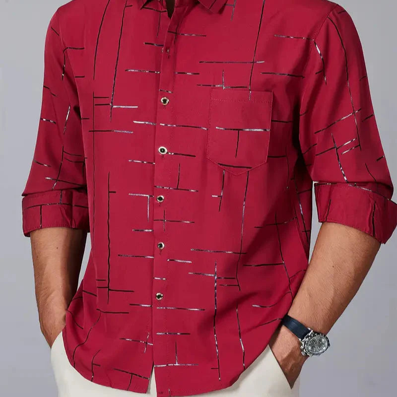 Kit de Camisas Sociais Acetinadas de Manga Longa Malven + BRINDES