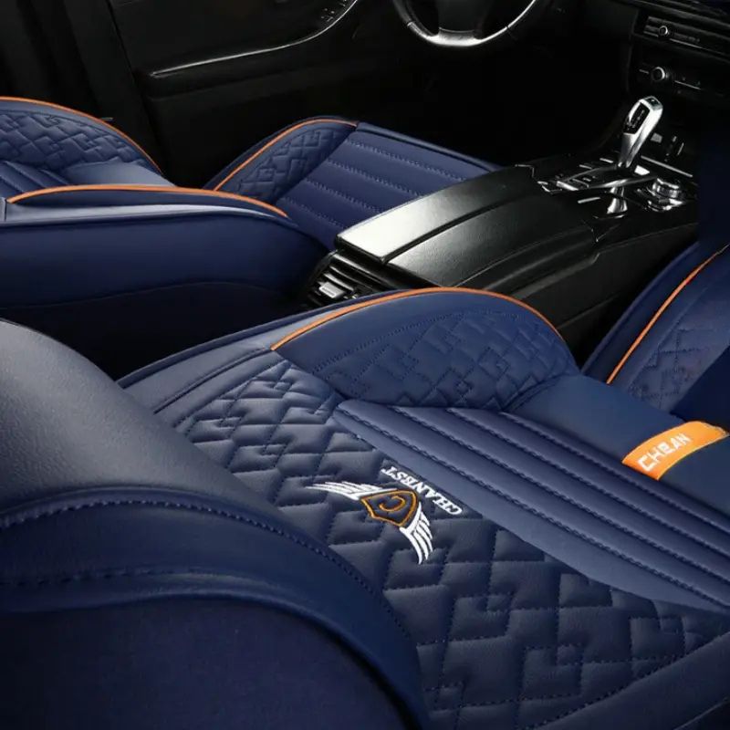 Kit Novren - Capas para Banco de Carro de Couro Sob Medida + Kit de Tapetes Automotivos e Capa de Volante Grátis