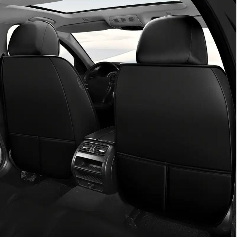 Kit Novren - Capas para Banco de Carro de Couro Sob Medida + Kit de Tapetes Automotivos e Capa de Volante Grátis