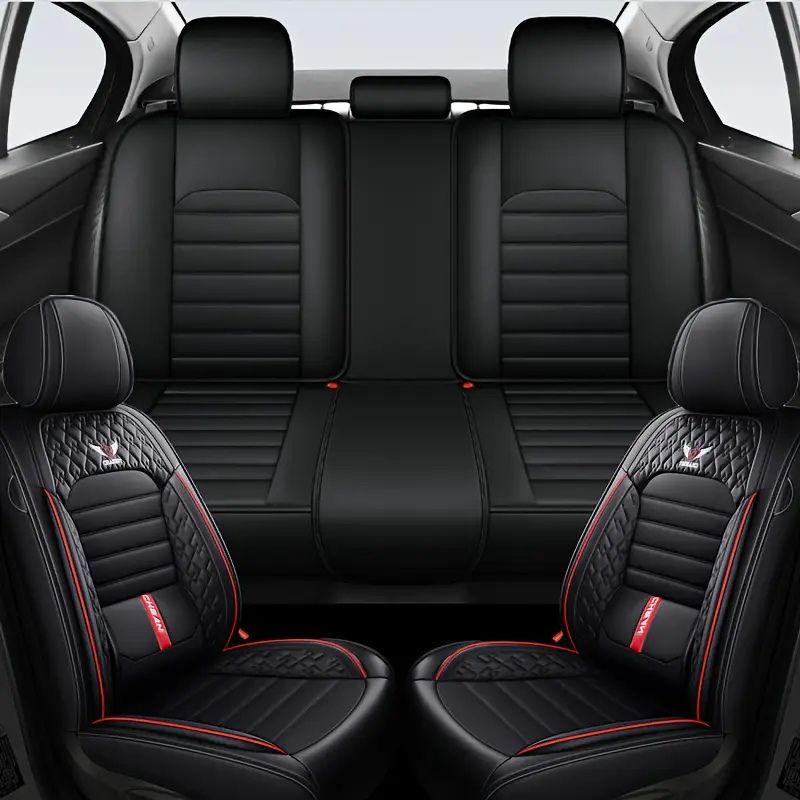 Kit Novren - Capas para Banco de Carro de Couro Sob Medida + Kit de Tapetes Automotivos e Capa de Volante Grátis