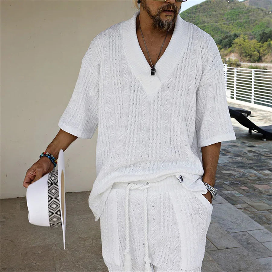 Conjunto Masculino Tricotado de 2 Peças