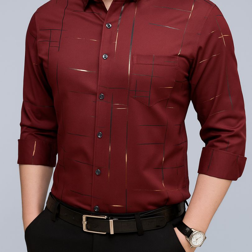 Kit de Camisas Sociais Acetinadas de Manga Longa Malven + BRINDES
