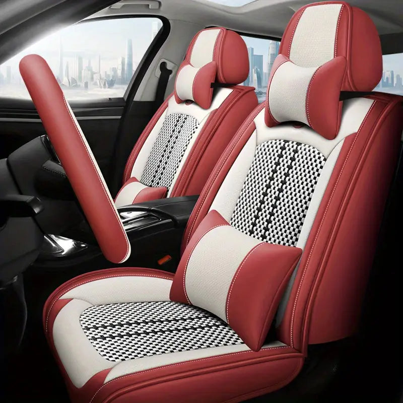 [Sob Medida] Kit Capa Para Banco de Carro Autoluxe em Couro Legítimo com AirBag + Brindes: Tapetes Automotivos e Capa de Volante